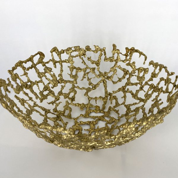 Gold Center Piece Palm Bowl - Image 3
