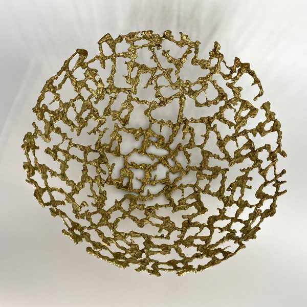 Gold Center Piece Palm Bowl - Image 2