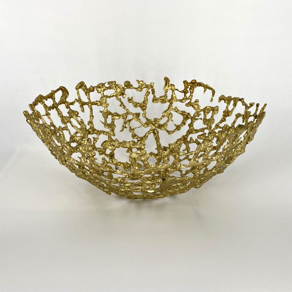 Gold Center Piece Palm Bowl - Image 4