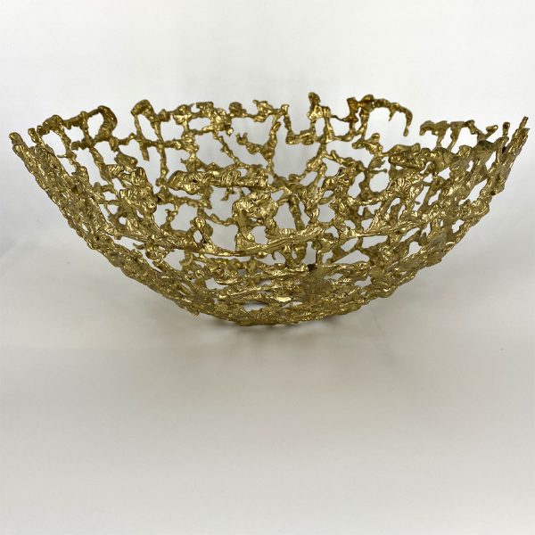 Gold Center Piece Palm Bowl - Image 5