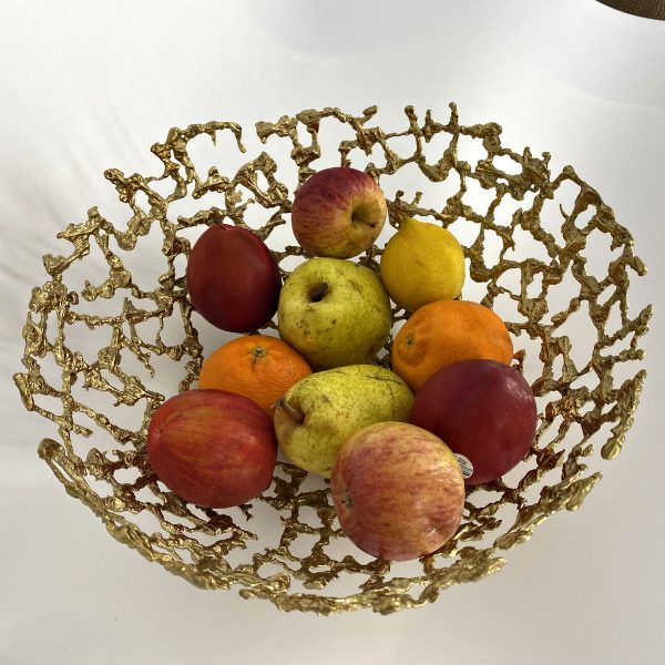 Gold Center Piece Palm Bowl - Image 7