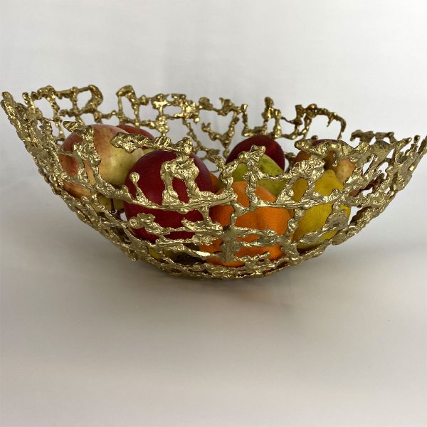 Gold Center Piece Palm Bowl - Image 8